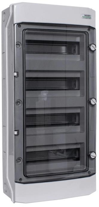 PLASTMASAS UZSTĀDĪŠANAS KORPUSS Virsmas montāžas IP65 4X12 moduļi. PHS 48T NOARK 110814PLASTMASAS UZSTĀDĪŠANAS KORPUSS Virsmas montāžas IP65 4X12 moduļi. PHS 48T NOARK 110814