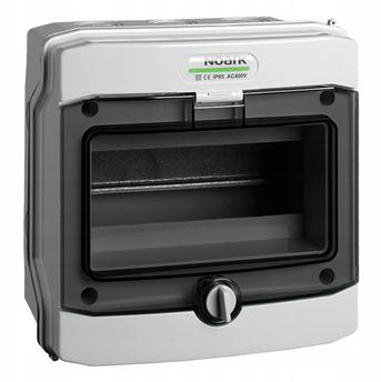 PLASTMASAS UZSTĀDĪŠANAS KORPUSS Virsmas montāžai paredzēts IP65, 1x6 moduļi. PHS 6T NOARK 113262PLASTMASAS UZSTĀDĪŠANAS KORPUSS Virsmas montāžai paredzēts IP65, 1x6 moduļi. PHS 6T NOARK 113262