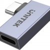 Unitek USB-C uz USB-C adapteris, leņķveida, plakans Unitek USB-C uz USB-C adapteris, leņķveida, plakans