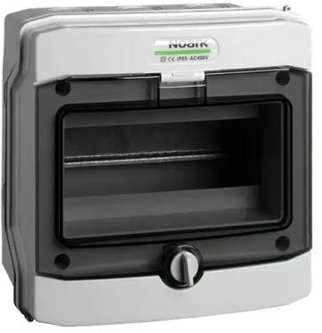 PLASTMASAS UZSTĀDĪŠANAS KORPUSS Virsmas montāžas IP65 1X8 moduļi. PHS 8T NOARK 101493PLASTMASAS UZSTĀDĪŠANAS KORPUSS Virsmas montāžas IP65 1X8 moduļi. PHS 8T NOARK 101493