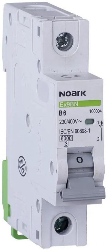 Strāvas slēdzis 6 KA, B, 10A, 1P, Ex9BN 1P B10 Noark 100006Strāvas slēdzis 6 KA, B, 10A, 1P, Ex9BN 1P B10 Noark 100006