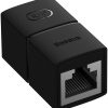 Baseus AirJoy sērijas 2 gab. Ethernet RJ-45 tīkla kabeļu savienotājs - melns