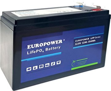 EUROPOWER LFP sērijas LiFePO4 akumulators 12,8 V 12 Ah (kalpošanas laiks ~ 2000 cikli)EUROPOWER LFP sērijas LiFePO4 akumulators 12,8 V 12 Ah (kalpošanas laiks ~ 2000 cikli)
