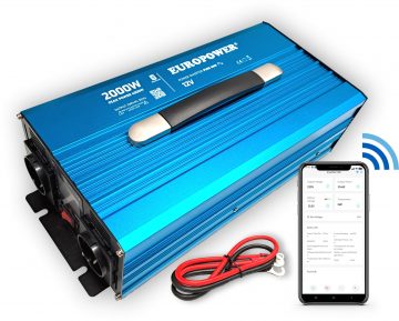 EUROPOWER SPRIEGUMA PĀRVEIDOTĀJS 12V DC / 230V AC 2000W / 4000W TĪRS SINUSODS BLUETOOTHEUROPOWER SPRIEGUMA PĀRVEIDOTĀJS 12V DC / 230V AC 2000W / 4000W TĪRS SINUSODS BLUETOOTH