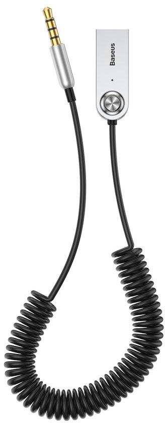 Baseus BA01 Bluetooth 5.0 audio uztvērēja kabelis ar AUX ligzdu un audio adapteri, melns (CABA01-01)Baseus BA01 Bluetooth 5.0 audio uztvērēja kabelis ar AUX ligzdu un audio adapteri, melns (CABA01-01)