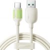 Joyroom S-A53 60W USB-C kabelis - USB-C ar fluorescējošu uzgali 1,2 m - bēšs