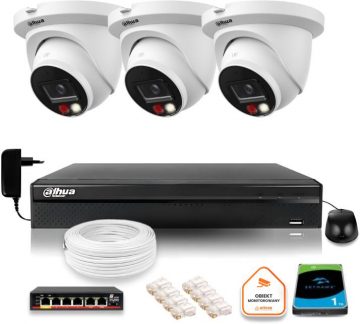 Dahua IP novērošanas komplekts 8mpx 4K 3 kameras IPC-HDW2849TM-S-IL ar 1TB diskuDahua IP novērošanas komplekts 8mpx 4K 3 kameras IPC-HDW2849TM-S-IL ar 1TB disku