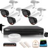Dahua IP surveillance kit 4 FullHD cameras with two-color night lighting