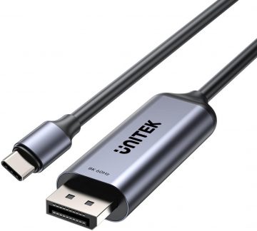 Unitek 8K USB-C uz DisplayPort divvirzienu kabelisUnitek 8K USB-C uz DisplayPort divvirzienu kabelis