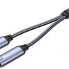 Unitek adapteris USB-C uz 2 x USB-C audio portiem un 18 W