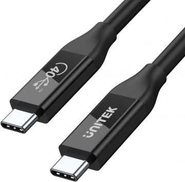 Unitek USB-C 4.0 PD 100W 40Gbps 8K kabelis 0.8mUnitek USB-C 4.0 PD 100W 40Gbps 8K kabelis 0.8m