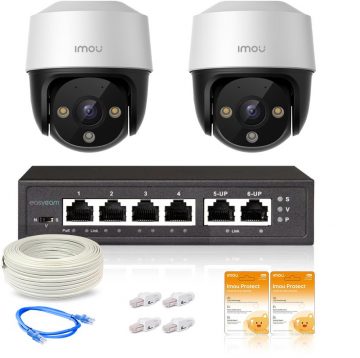 Комплект видеонаблюдения Imou из 2 поворотных камер IPC-S21FAP 2MPx PoE Комплект видеонаблюдения Imou из 2 поворотных камер IPC-S21FAP 2MPx PoE