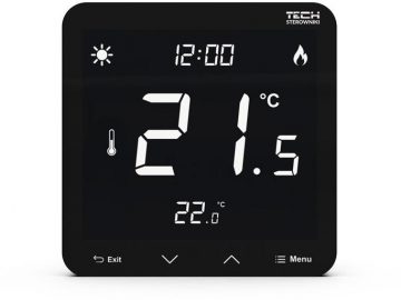 Vadu divstāvokļu iebūvējamie istabas termostati, melni, ST-297z v3 Tech kontrolieriVadu divstāvokļu iebūvējamie istabas termostati, melni, ST-297z v3 Tech kontrolieri
