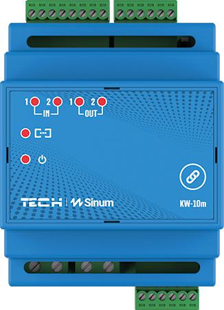 DIN sliedes ieejas/izejas kartes modulis KW-10m Tech kontrolieriemDIN sliedes ieejas/izejas kartes modulis KW-10m Tech kontrolieriem