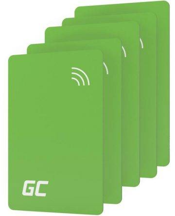 Set of 5 NFC access cards for electric car charging stations Greencell HabuDen EVGCAKNFC5