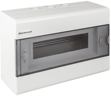 Modulāra sadales skapis 1x12 virsmas montāžai (N+PE) IP40 SRn-12Modulāra sadales skapis 1x12 virsmas montāžai (N+PE) IP40 SRn-12