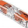 Universāls ātrais savienotājs LĪNIJA/VADS 2x 0,2-4 mm2 WAGO 221-2411 (60 gab. iepakojumā)