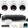 DAHUA 4Mpx 2K IP uzraudzības komplekts, 3 kameras IPC-HDW1439V-A-IL ar 1TB disku