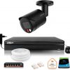 Комплект уличной IP-камеры видеонаблюдения Dahua 4MPx 2K черного цвета с накопителем на 1 ТБ
