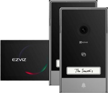 EZVIZ HP7 video domofona komplekts ar diviem vārtu paneļiemEZVIZ HP7 video domofona komplekts ar diviem vārtu paneļiem