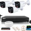 DAHUA IP monitoringa komplekts 3 4MPx 2K kameras IPC-HFW1439TL1-A-IL ar 1TB disku