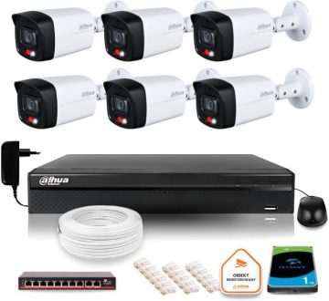 DAHUA IP uzraudzības komplekts 6 kameras IPC-HFW1439TL1-A-IL 4MpxDAHUA IP uzraudzības komplekts 6 kameras IPC-HFW1439TL1-A-IL 4Mpx