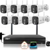 Dahua IP stebėjimo rinkinys 8 WI-FI 3MPx išmaniosios kameros su dvigubu IR LED apšvietimu iki 30m