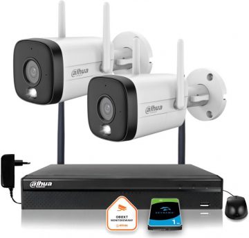 Dahua IP uzraudzības komplekts 2 WI-FI kameras 5MPx aktīva atbaidīšana LED IR līdz 30mDahua IP uzraudzības komplekts 2 WI-FI kameras 5MPx aktīva atbaidīšana LED IR līdz 30m