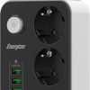Maitinimo ilgintuvas su jungikliu Energizer 3x SCHUKO 6x USB-A 2500W 10A 2M laidas