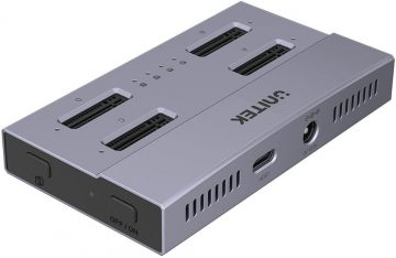 Unitek USB4 4 nodalījumu M.2 SSD dokošanas/klonēšanas stacijaUnitek USB4 4 nodalījumu M.2 SSD dokošanas/klonēšanas stacija