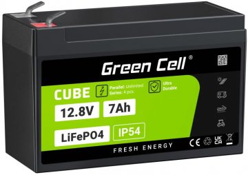 LITIJA DZELZS FOSFĀTA AKUMULATORS LiFePO4 Zaļās šūnas kubs 12,8 V 7 Ah LFPGC12V7 AHLITIJA DZELZS FOSFĀTA AKUMULATORS LiFePO4 Zaļās šūnas kubs 12,8 V 7 Ah LFPGC12V7 AH