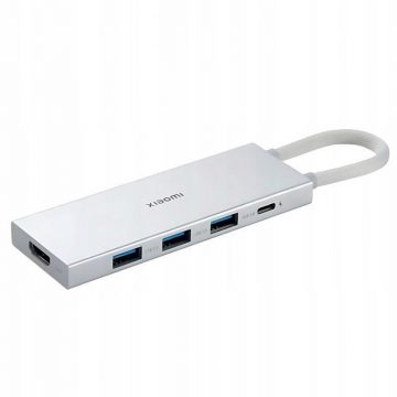 USB-концентратор Xiaomi 5-в-1 Type-C HDMI USB 3.0 с поддержкой 4K PD3.0 USB-концентратор Xiaomi 5-в-1 Type-C HDMI USB 3.0 с поддержкой 4K PD3.0