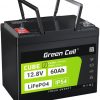 LITIJA DZELZS FOSFĀTA AKUMULATORS LiFePO4 Zaļās šūnas kubs 12,8 V 60 Ah LFPGC12V60 AH