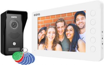 EURA VDP-76A3 baltas vaizdo domofono monitoriusEURA VDP-76A3 vaizdo domofono baltas monitorius