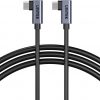 Unitek USB-C uz USB-C PD 100W kabelis, dubults 90 grādu, 0,5 m