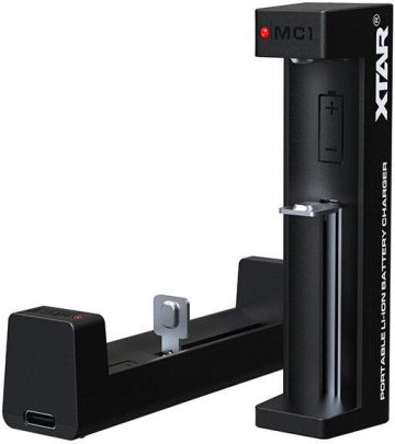 Xtar MC1 USB-C cilindrisks litija jonu akumulatora lādētājsXtar MC1 USB-C cilindrisks litija jonu akumulatora lādētājs