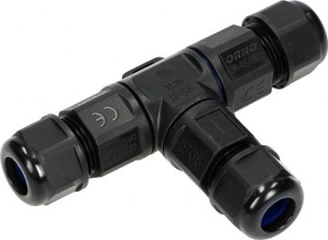 Savienotāja kabeļa uzmava T veida savienojums IP68, 3x4mm², 450V/25A OR-AE-13602Savienotāja kabeļa uzmava T veida savienojums IP68, 3x4mm², 450V/25A OR-AE-13602