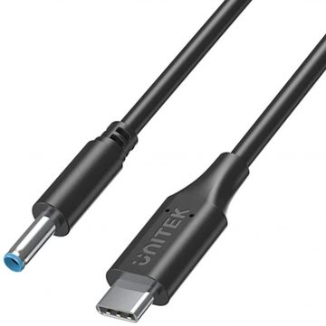 Unitek HP 65W klēpjdatora barošanas kabelis USB-C - DC4.5mmUnitek HP 65W klēpjdatora barošanas kabelis USB-C - DC4.5mm