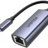 Unitek adapteris USB-C - RJ45 1Gbit LAN, PD 100W U1323A