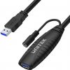 Unitek signāla pastiprinātājs, USB 3.1 pagarinātāja kabelis 15m Y-3003C
