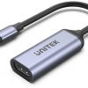 Unitek adapteris USB-C uz HDMI 2.1 (8K 60Hz) pelēks 15cm V1416B