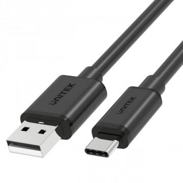 Unitek USB-A 2.0 - USB-C kabelis 2m C14068BKUnitek USB-A 2.0 - USB-C kabelis 2m C14068BK