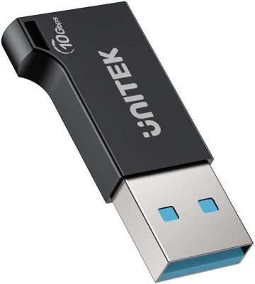 Unitek USB-A uz USB-C 10Gbps adapteris, melnsUnitek USB-A uz USB-C 10Gbps adapteris, melns