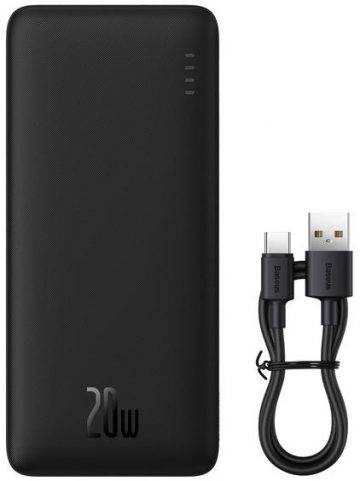 Nešiojamoji baterija Baseus Airpow P10022804113-00 20000mAh 20W PD QC 20W USB-A USB-C + laidasNešiojamoji baterija Baseus Airpow P10022804113-00 20000mAh 20W PD QC 20W USB-A USB-C + laidas