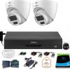 Dahua novērošanas komplekts 2x kupola kamera HAC-HDW1500CLQ-IL-A-0280B-S2 1TB IR 20m 5mp