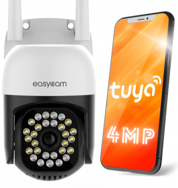 IP-kaamera EasyCam pööratav välistingimustes WiFi LED 25m Tuya 4MP 4 x suum EC-4PT12L16IR