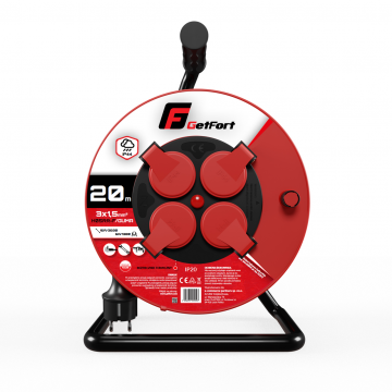Getfort P20 3x1.5 H05RR-F 20m kabeļu spoleGetfort P20 3x1.5 H05RR-F 20m kabeļu spole