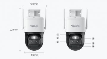 Reolink Trackmix B770 IP kameras akumulators (4MP+4MP) 8MP Wi-Fi