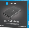 Ārējais diska korpuss Natec Rhino SATA 2,5 collu USB 2.0 Slim, melns