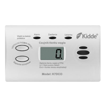 Kidde K7DCO anglies monoksido jutiklis su ekranu